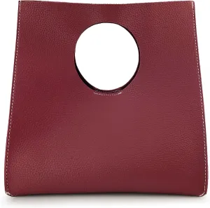 HOXIS Vintage Minimalist Style Soft Pu Leather Handbag Clutch Small Tote