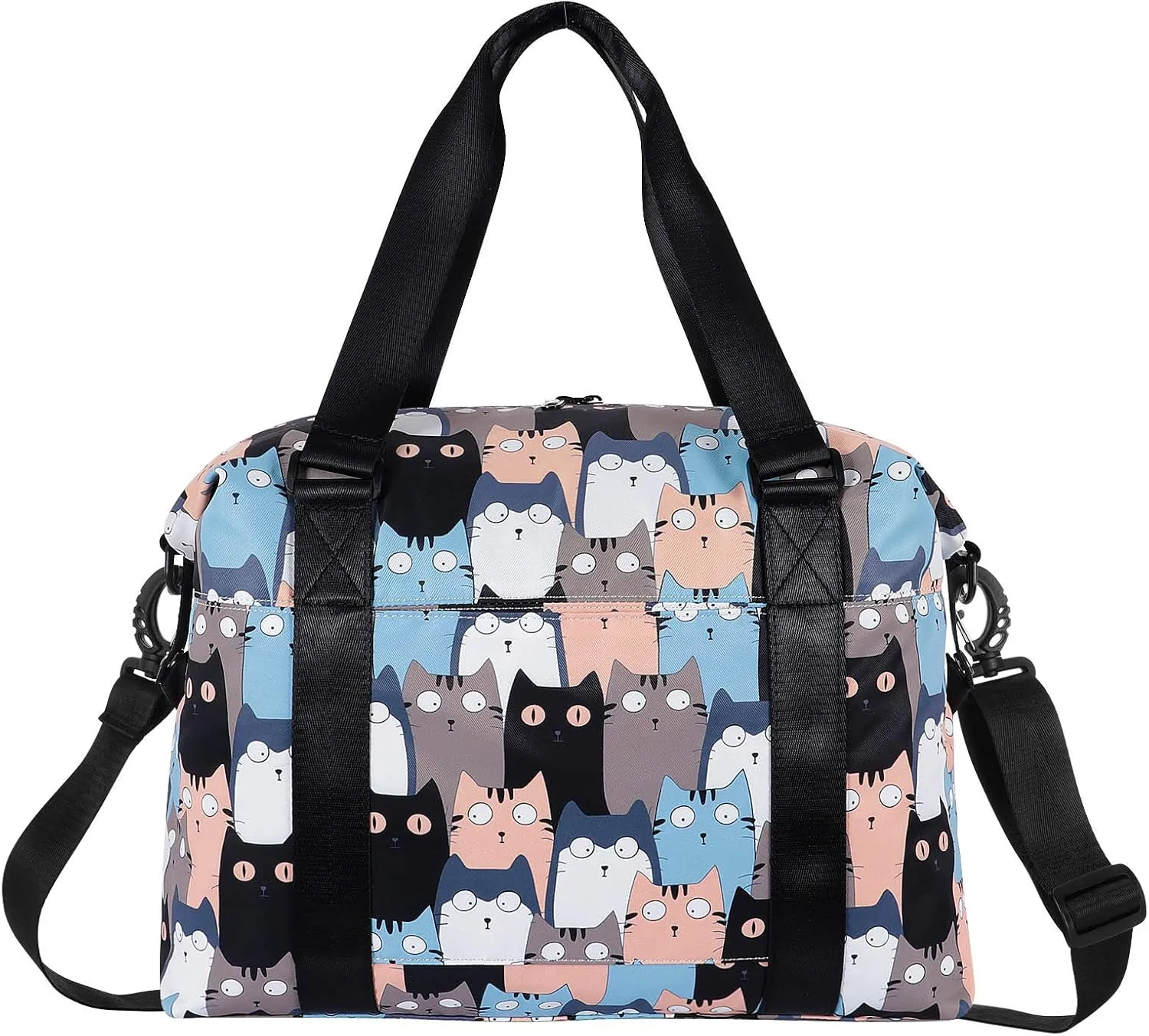 HUA ANGEL Travel Duffel Bag - Medium Size Weekend Overnight Tote Bag for Gym, Sports, Workout - Unisex Fitness Bag with Strap