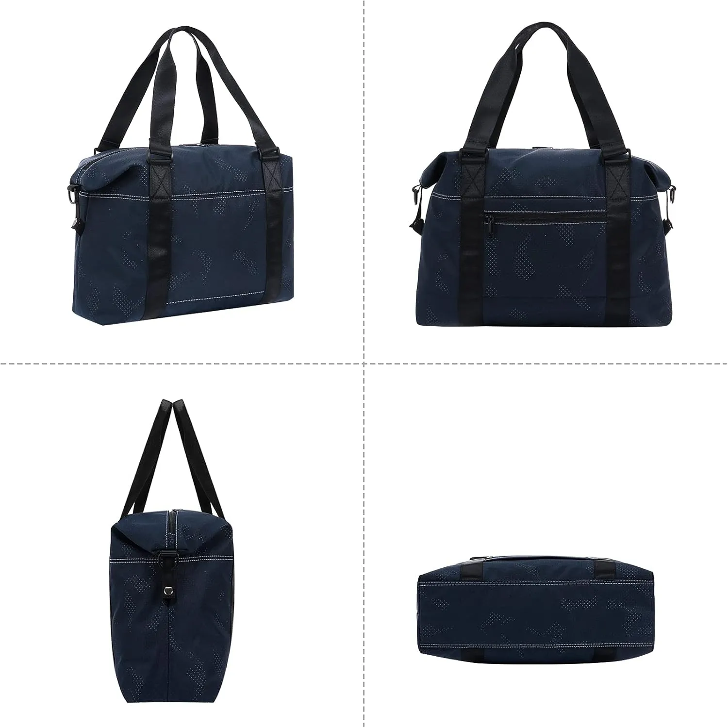 HUA ANGEL Travel Duffel Bag - Medium Size Weekend Overnight Tote Bag for Gym, Sports, Workout - Unisex Fitness Bag with Strap