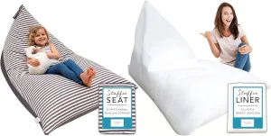 Huddle Washable Kids Bean Bag Chair Cover   Liner Makes The Perfect Bean Bag Chairs for Kids (No Fill Included) Bundle