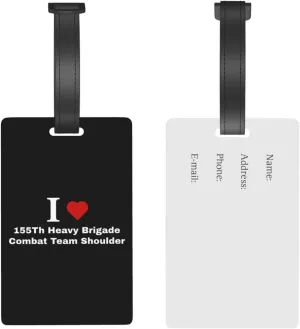 I Love 155Th Heavy Brigade Combat Team Shoulder Luggage Tags for Suitcases Travel Tags ID Labels for Women Men Travel Bag Luggage Accessories