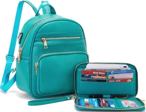 Idesort Small Backpack Purse for Women Girls Cute Backpacks Purse set with Wallet Convertible Shoulder bag
