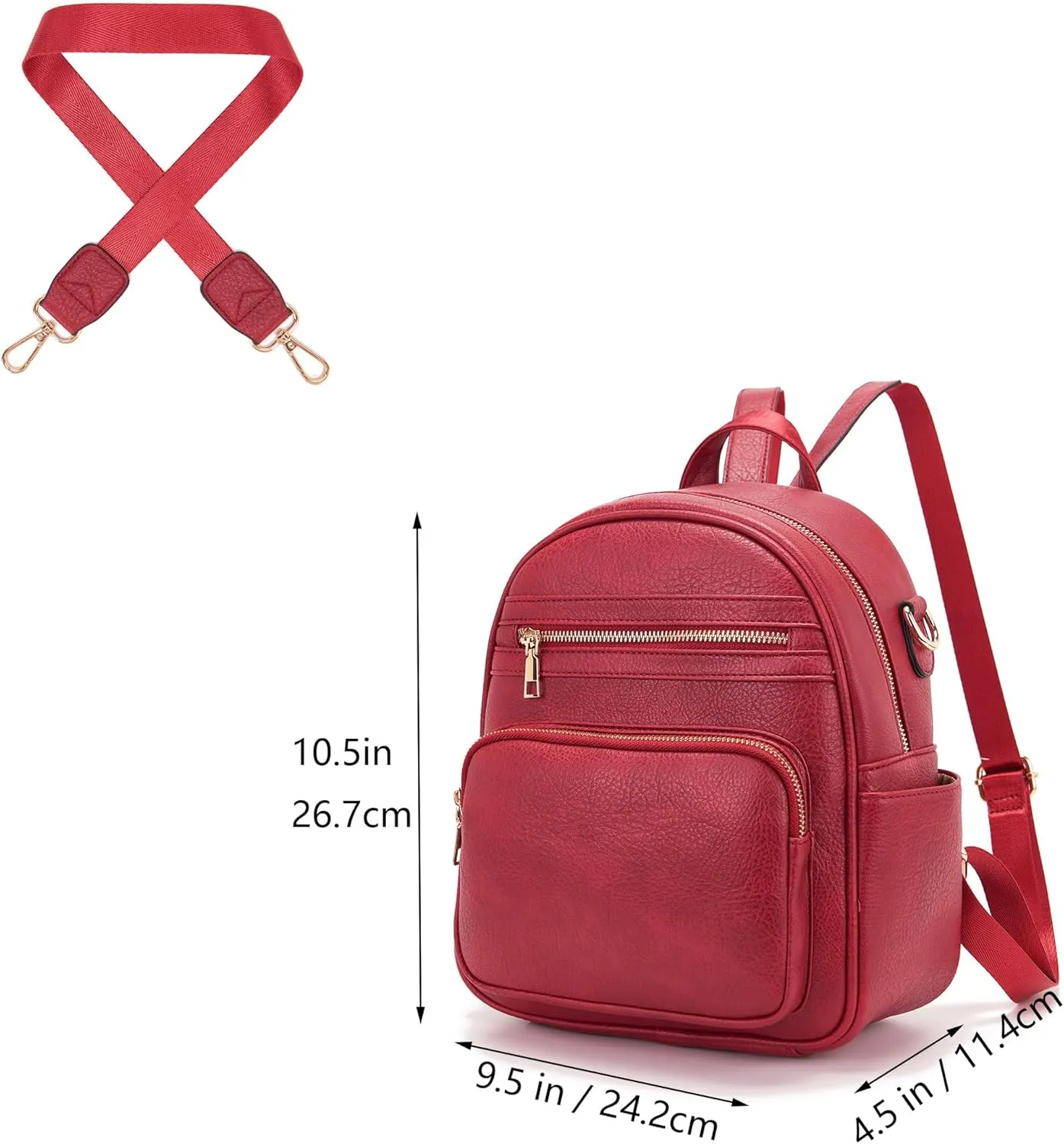 Idesort Small Backpack Purse for Women Girls Cute Backpacks Purse set with Wallet Convertible Shoulder bag
