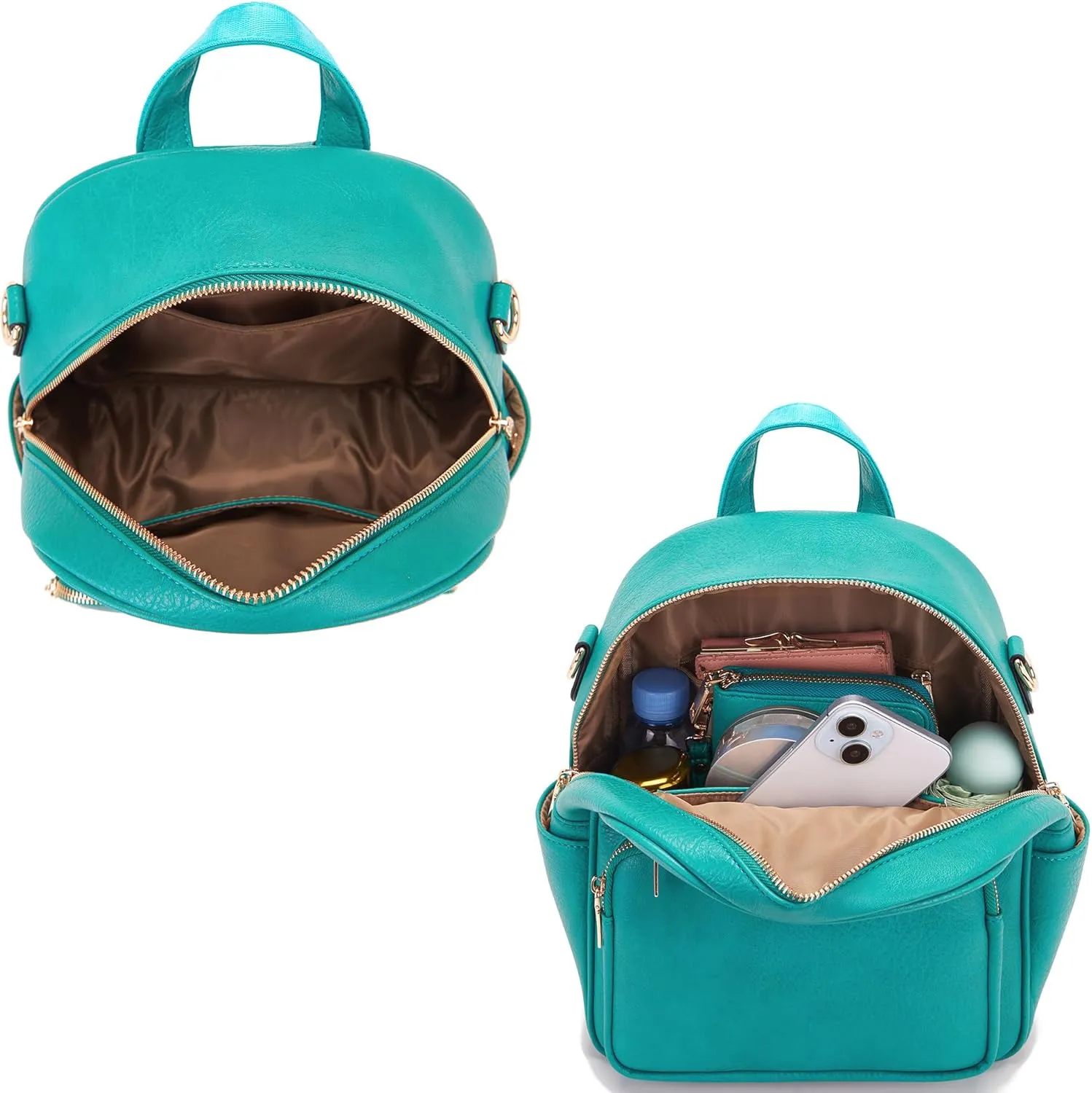 Idesort Small Backpack Purse for Women Girls Cute Backpacks Purse set with Wallet Convertible Shoulder bag
