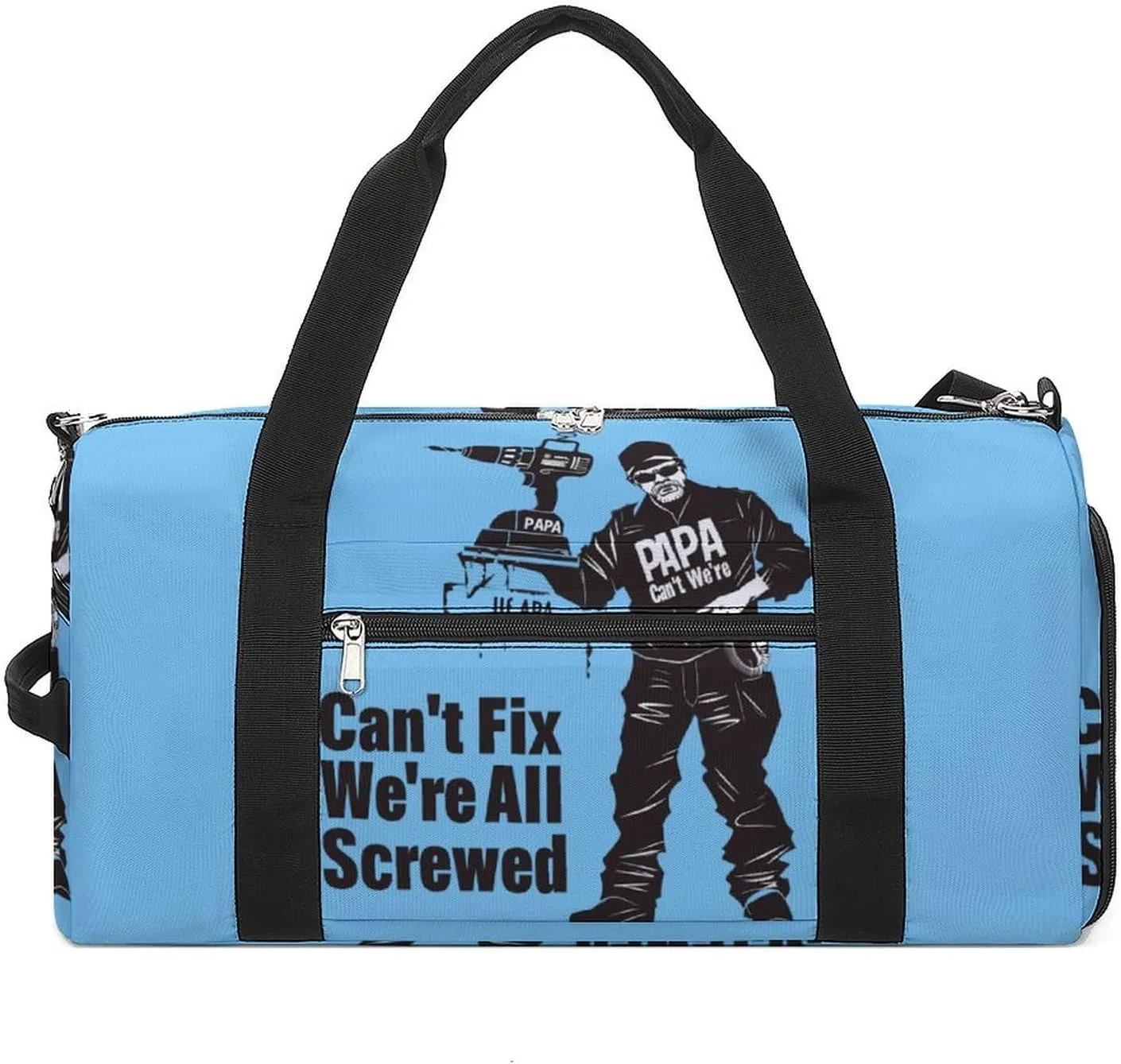 If PAPA Can't Fix It We're All Screwed Sports Gym Bag Lightweight Travel Duffle Bag Carry on Weekender Bags for Women Men