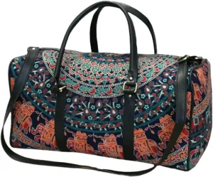 Indian Tie Die Travel Gym Sports Duffle Bags Ombre Mandala Cotton Handbag Throw