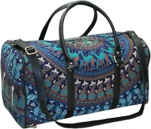 Indian Travel Bag Ombre Duffle Cotton Mandala Hippie Throw Tie Die Bags Handbag, Ombre,Multicolor