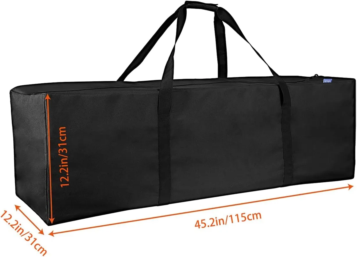 INFANZIA Duffel Travel Sports Equipment Bag, Long Luggage Bag with Upgrade Zipper Water Resistant, Extra Large Foldable Storage Bag for Camping, Tent, Tripod, Fishing(45x12x13 inch,1PCS)