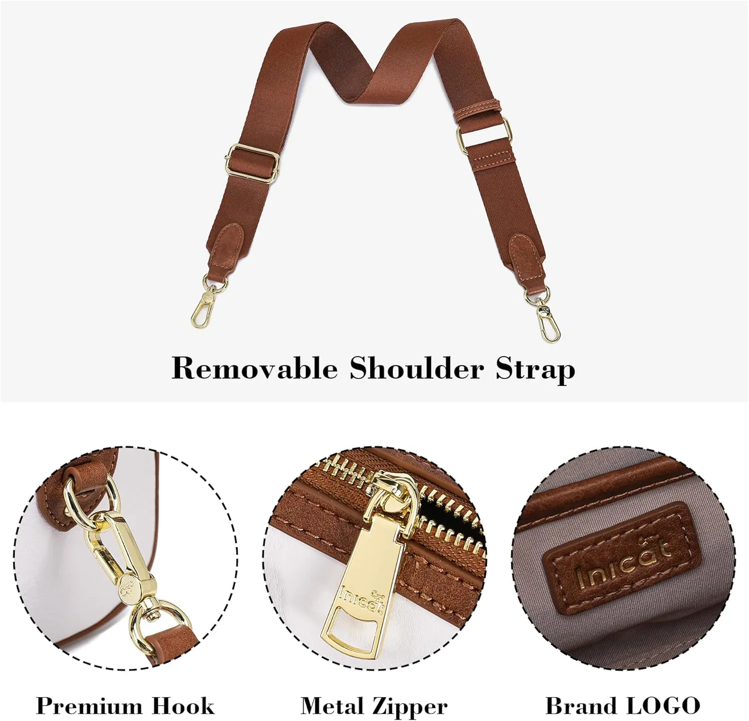 INICAT Mini Purse Small Satchel Top-Handle Handbag Boston Barrel Travel Bags for Women with Detachable Crossbody Strap