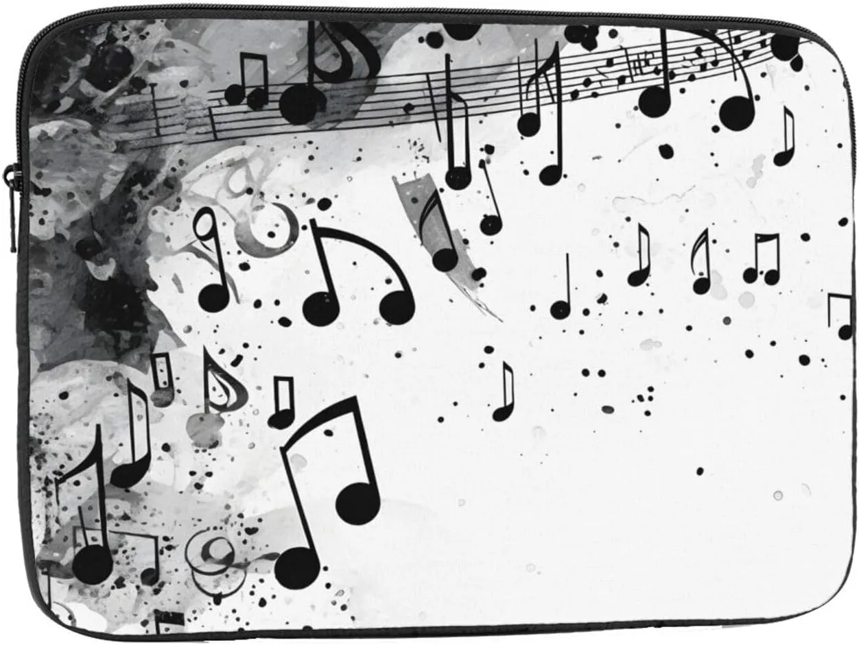 Ink Music Notation Laptop Sleeve 17 inch Shockproof Laptop Case Cover for Tablet MacBook Computer Bag Briefcase