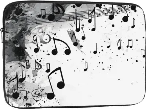 Ink Music Notation Laptop Sleeve 17 inch Shockproof Laptop Case Cover for Tablet MacBook Computer Bag Briefcase