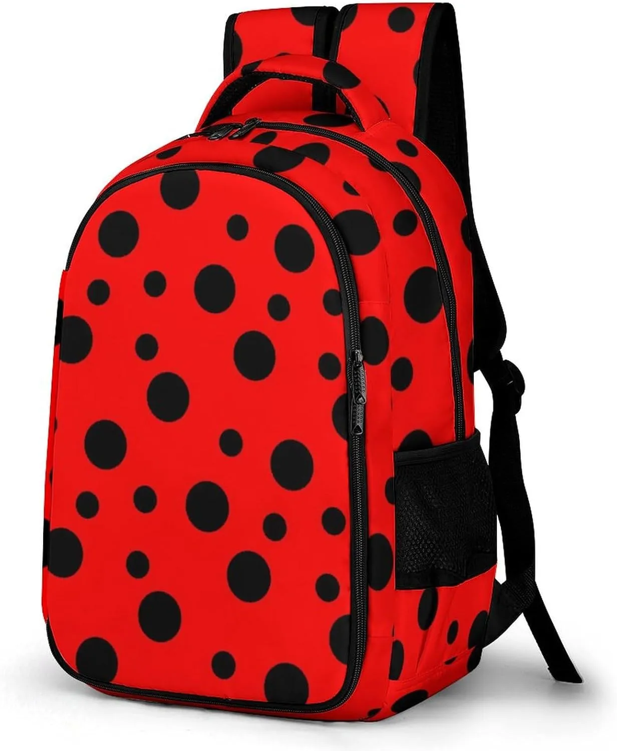 Insect Beetle Spots Laptop Backpack Spring Red Travel Bags Daypack Durable Work Camping Hiking Back Packs for Women Men