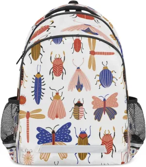 Insect Specimens Laptop Backpack Lightweight College Backpack with Reflective Strip for Men Women Adult Casual Travel Hiking Gym Work Daypack