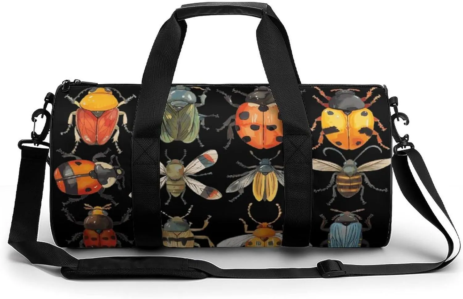 Insects Animals Printed Sports Gym Bag for Women Men Travel Duffel Bag Workout Weekender Bags