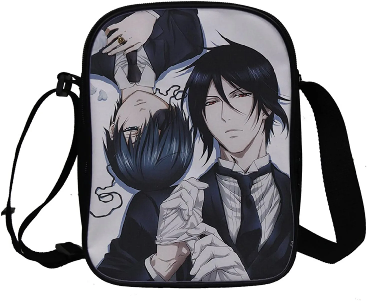 ISaikoy Anime Ciel Phantomhive Cross body Bag Sebastian Handbag Satchel Shoulder Bag Sling Bag B5