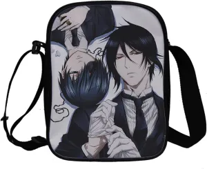 ISaikoy Anime Ciel Phantomhive Cross body Bag Sebastian Handbag Satchel Shoulder Bag Sling Bag B5