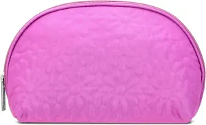 iscream 8.25" x 5" Quilted Fully Lined Wide Zipper Opening Cosmetic Bag - Lovely Leslie