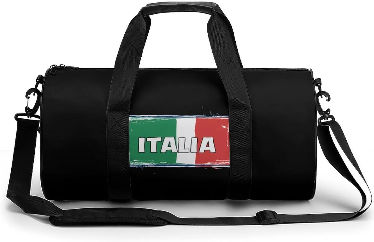 Italia National Prideful Gym Bag Cylindrical Sports Bag Travel Duffel Bag with Shoulder Strap