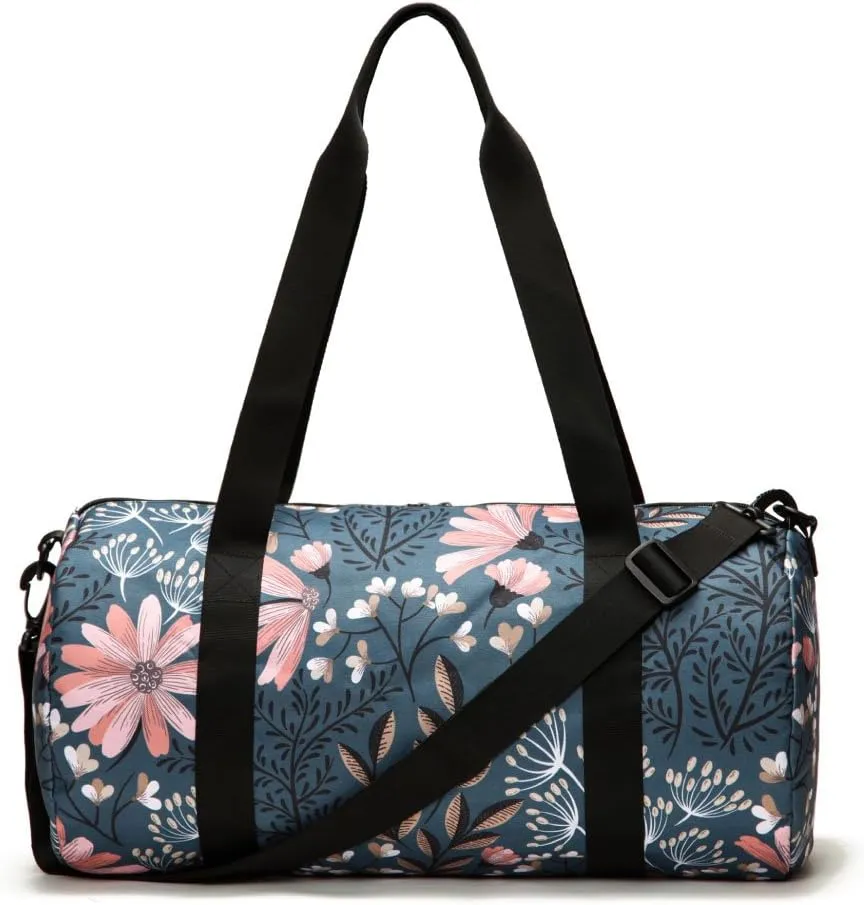 Jadyn 19” Barrel Womens Duffel/Gym/Weekender Bag (Navy Floral)