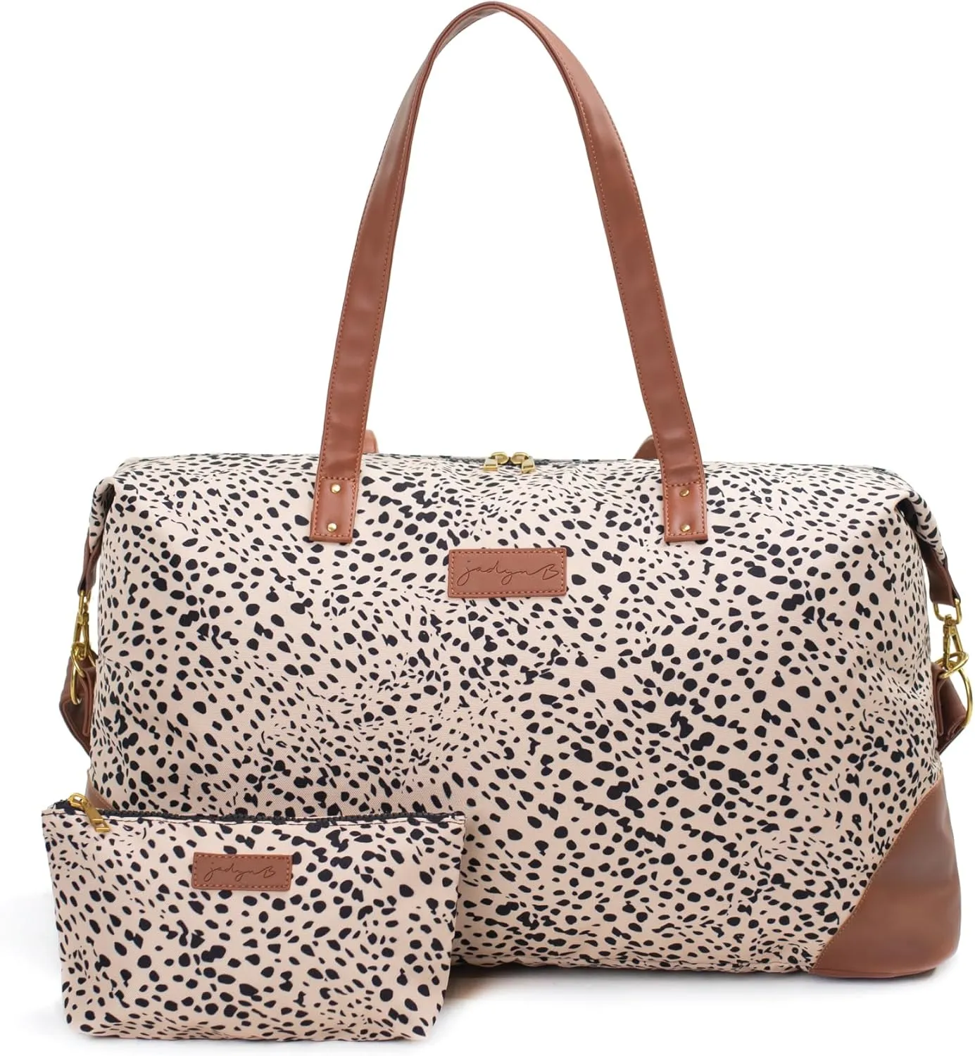 Jadyn Luna Women's Weekender Bag and Travel Duffel, Large 37 Liter Capacity (Cheetah Spot)