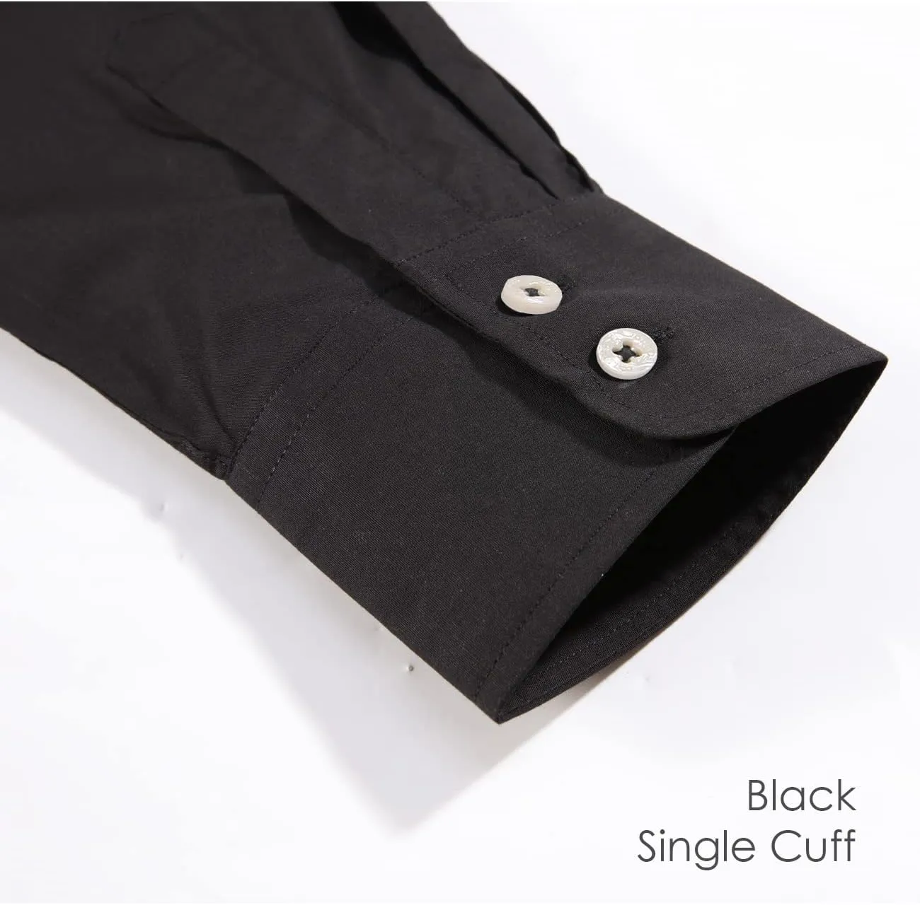 JANEO BRITISH APPAREL Nos Tibi Serviat UK Co Mens Plain Long Sleeve Formal Dress Shirts,Regular Fit,Double & Single Cuff