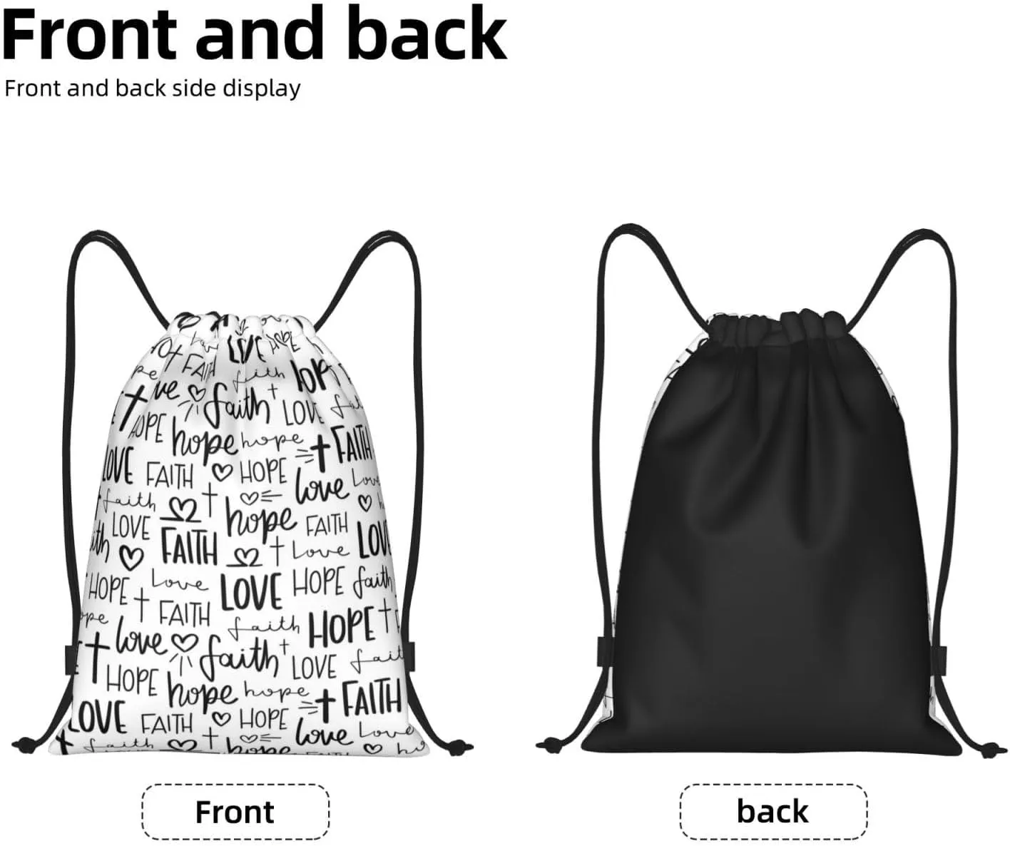 Jesus Drawstring Bags Backpack Bag for Women Men Sport Gym Yoga Travel Backpacks