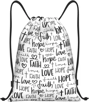 Jesus Drawstring Bags Backpack Bag for Women Men Sport Gym Yoga Travel Backpacks