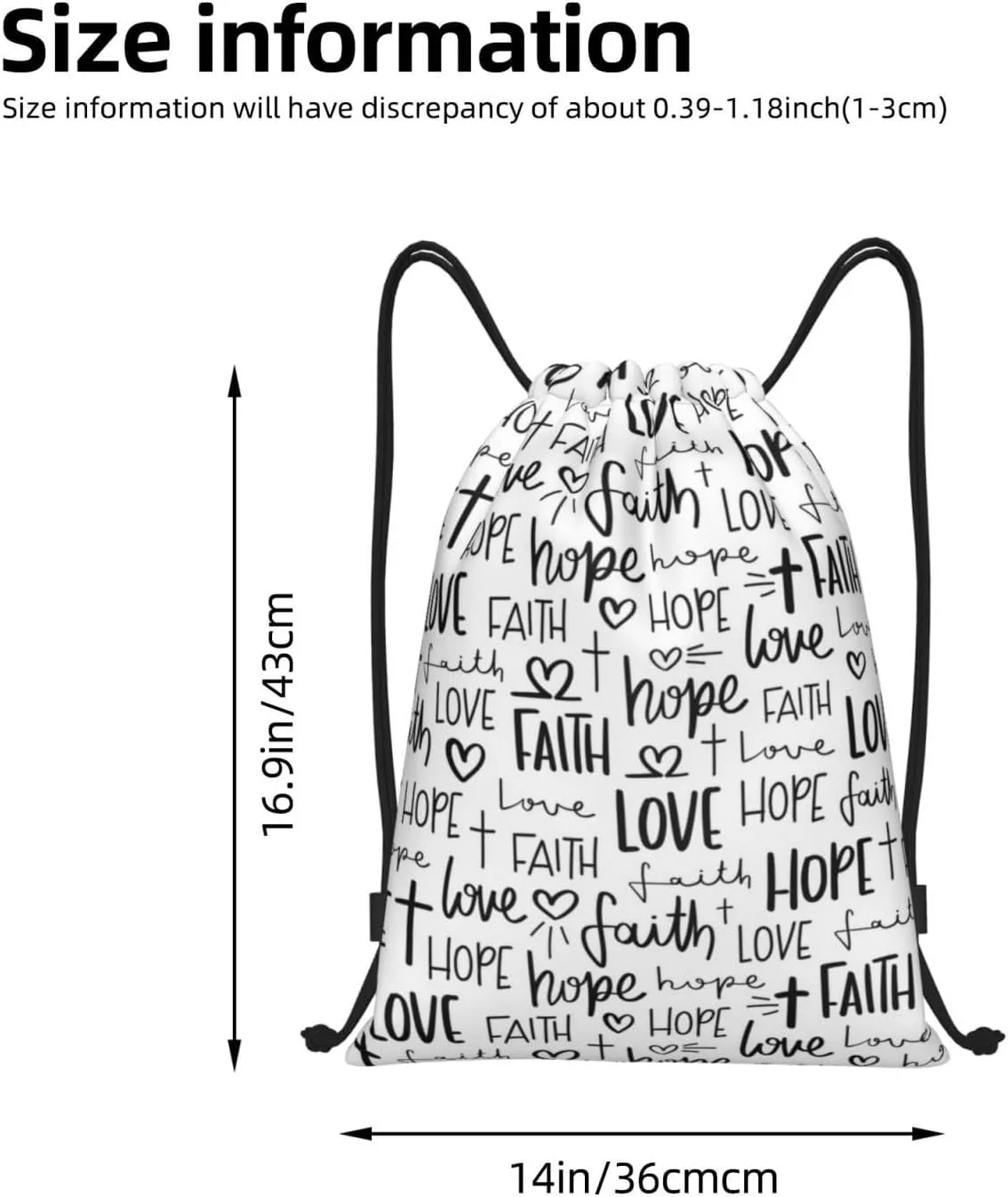 Jesus Drawstring Bags Backpack Bag for Women Men Sport Gym Yoga Travel Backpacks