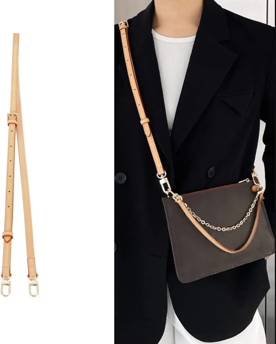 jiesinlov Vachetta Leather Replacement Crossbody Bags Strap Adjustable Shoulder Strap for Speedy 20 25 (0.43Width Adjustable 39.4-47.2Length)