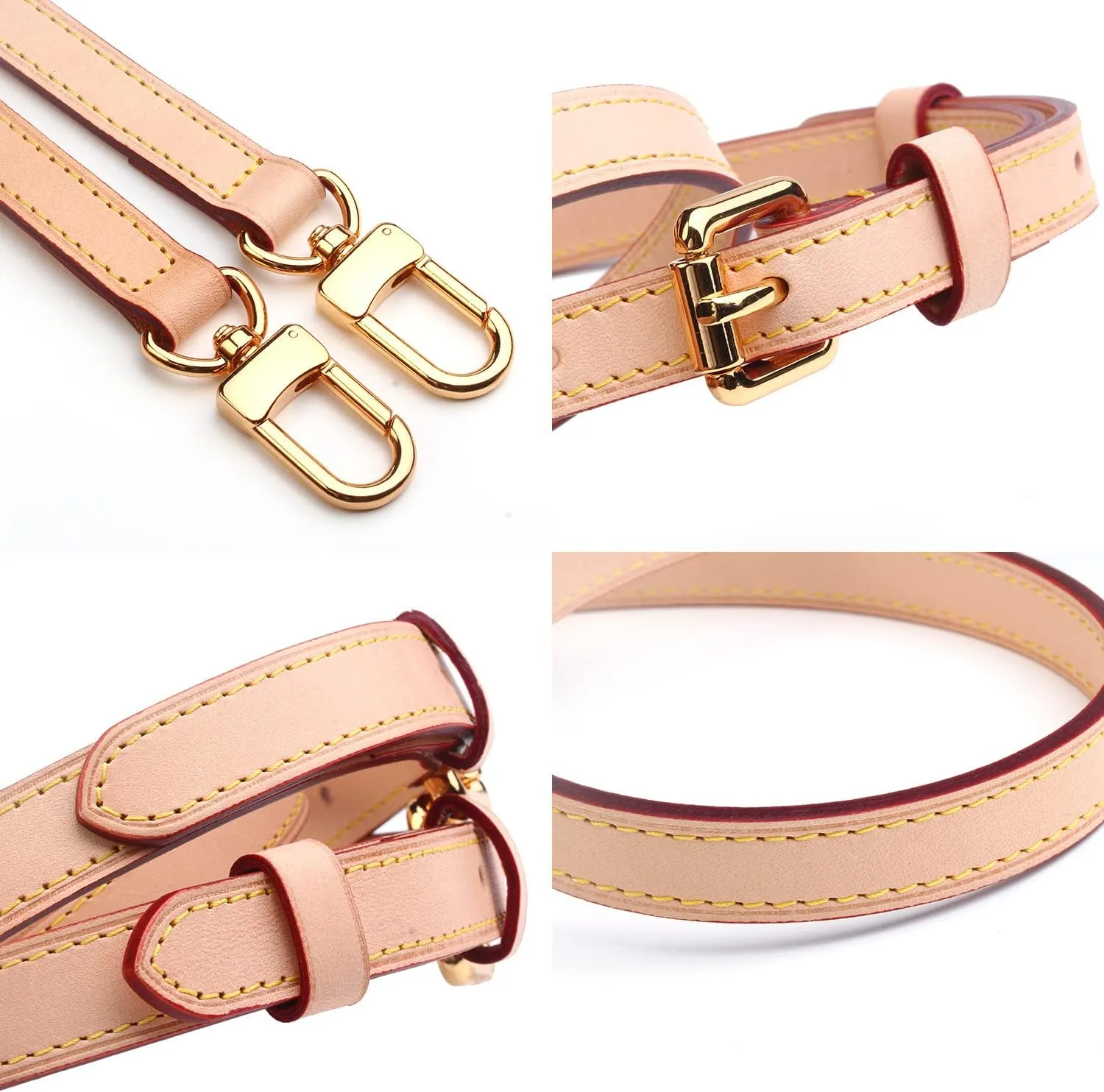 jiesinlov Vachetta Leather Replacement Crossbody Bags Strap Adjustable Shoulder Strap for Speedy 20 25 (0.43Width Adjustable 39.4-47.2Length)