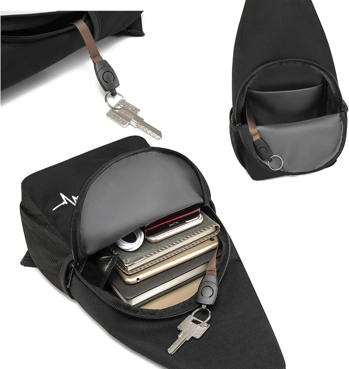 Jiu Jitsu Heartbeat-BJJ Pulse Crossbody Bags Adjustable Leisure Travel Crossbody Shoulder Bag Unisex