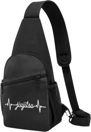 Jiu Jitsu Heartbeat-BJJ Pulse Crossbody Bags Adjustable Leisure Travel Crossbody Shoulder Bag Unisex