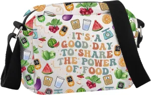JNIAP Future Dietitian Graduate Gift It's a Good Day to Share the Power of Food Crossbody Bag Nutritionist Gift