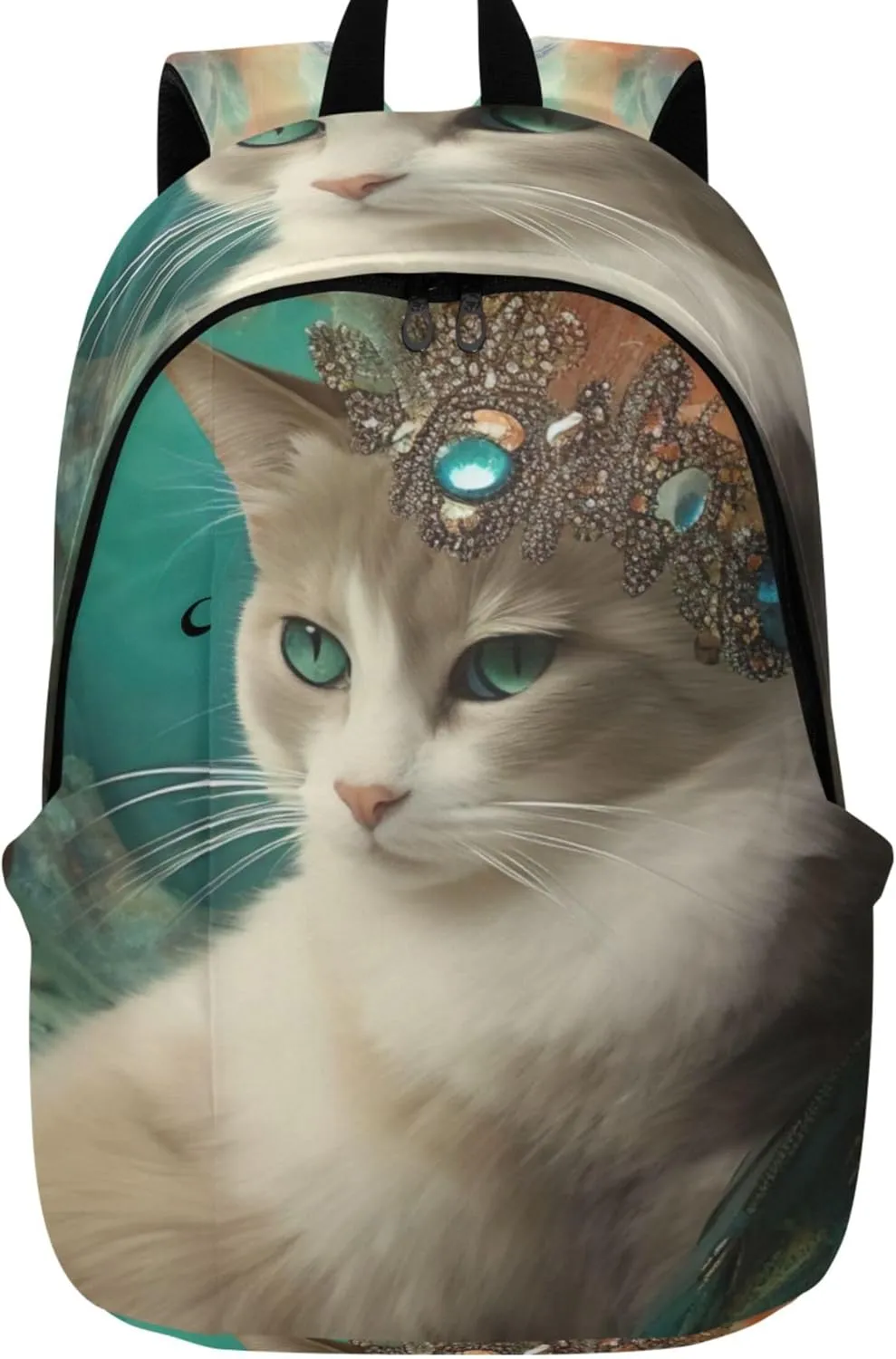 Joisal Funny Cat Flowers Fashion Women Cute Backpacks Casual Daypack Cool Backpacks for Teen Girls