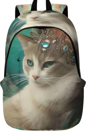 Joisal Funny Cat Flowers Fashion Women Cute Backpacks Casual Daypack Cool Backpacks for Teen Girls