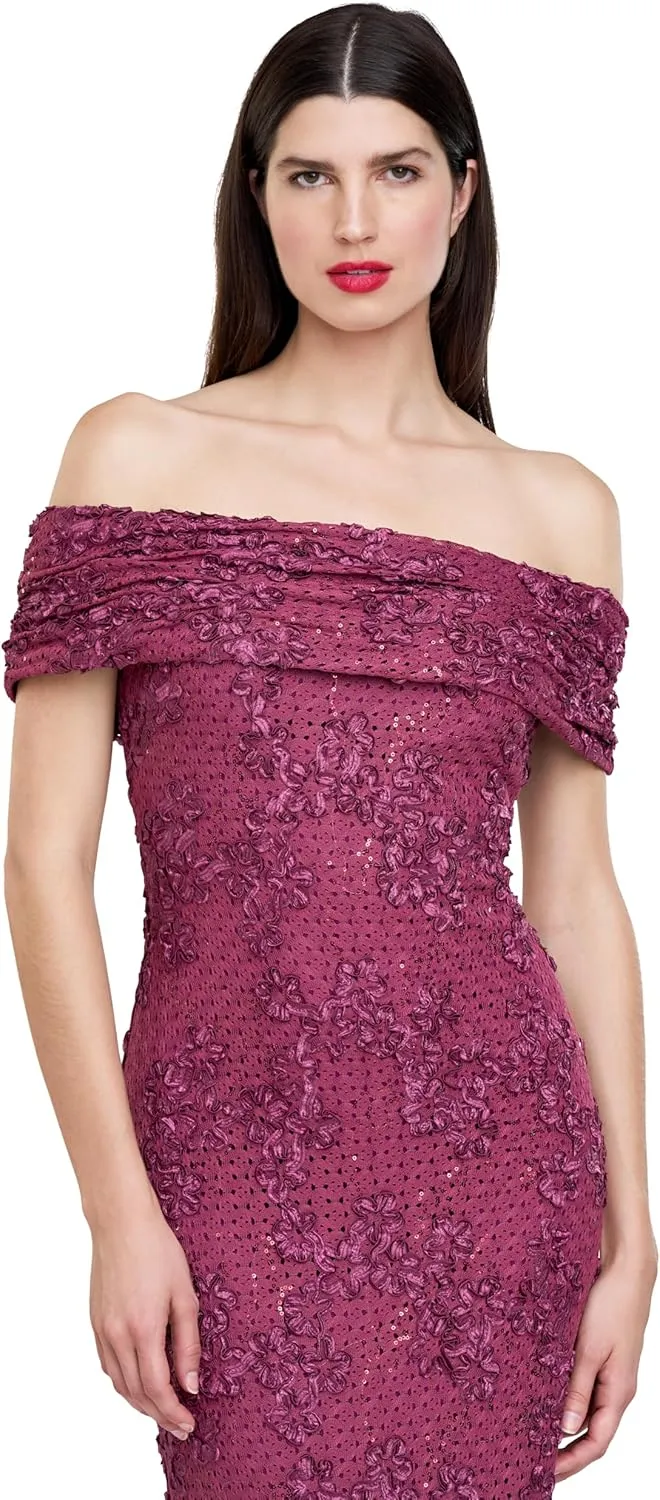 JS Collections womens Chantal Column Gown