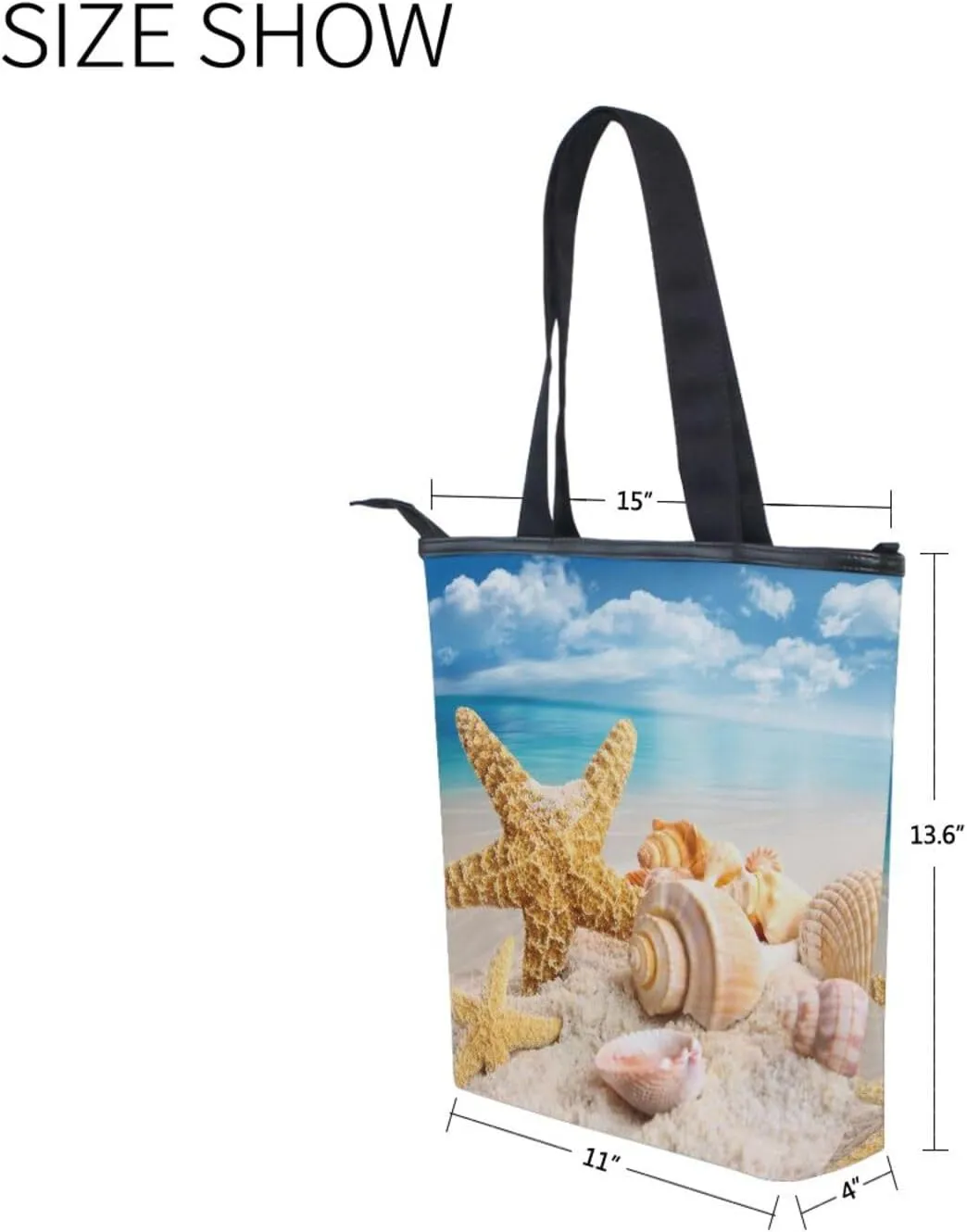 JSTEL Canvas Tote Bag for Women with Zipper Pocket,Canvas Tote Purse Gym Tote Bag Shopping Tote Bag
