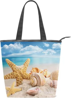 JSTEL Canvas Tote Bag for Women with Zipper Pocket,Canvas Tote Purse Gym Tote Bag Shopping Tote Bag