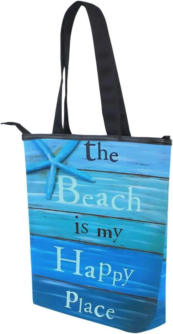 JSTEL Canvas Tote Bag for Women with Zipper,Lady Tote Bag Canvas Tote Purse Canvas Handbag for Work Travel