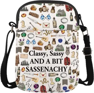 JXGZSO Classy, Sassy And A Bit Sassenachy Cross Body Bag Tv Show Shoulder Bag For Fans