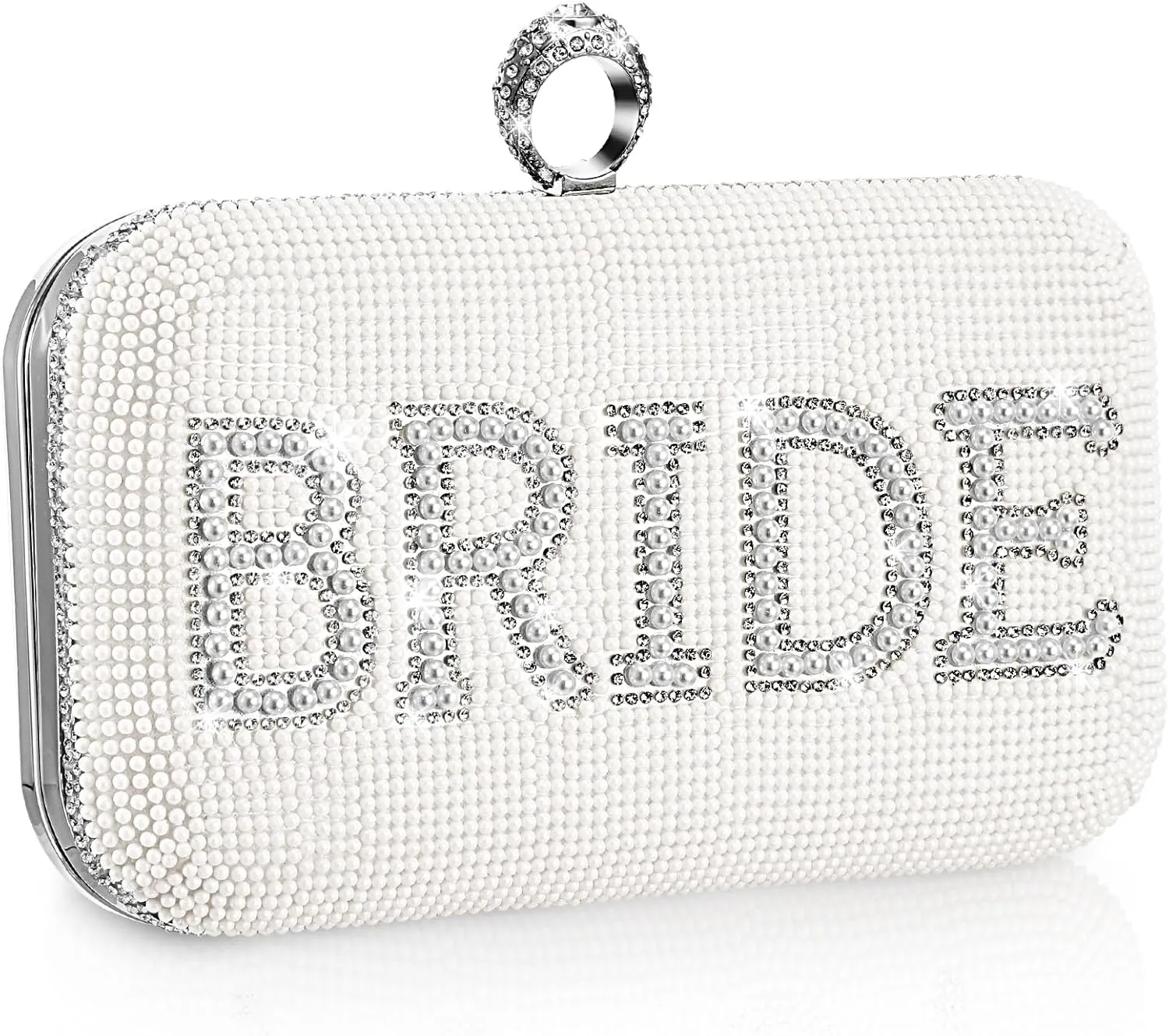 Kacctyen Rhinestone Clutch Bag Bride Clutch Purse Diamond Evening Bag Bride Purse Embellished Jewels Rhinestone Box Bag Gift