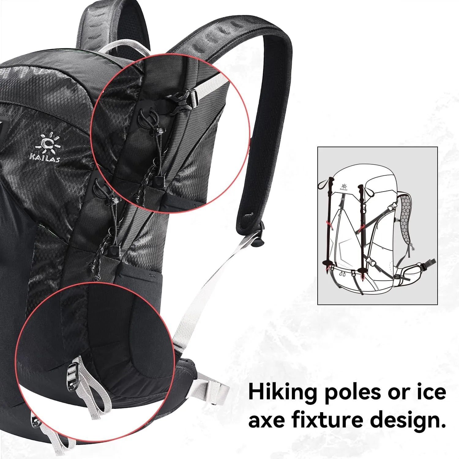 KAILAS Hurricane 20L 26L Hiking Backpack Lightweight Trekking Daypack Small Backpacks for Traveling Camping Outdoor