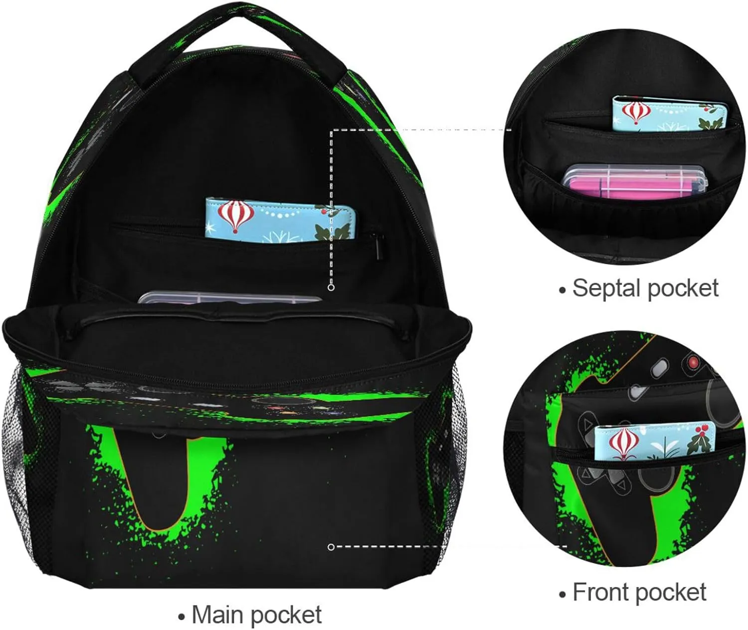 Kcldeci Laptop Backpack Bookbag Kids School Bags Backpacks