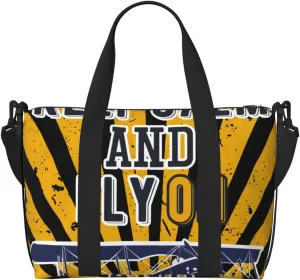 Keep Calm and Fly On Travel Bag for Women Men Weekender Bags Carry on Overnight Bag Tote Bag Yoga Gym Bag for Gym, Work, Weekend, Travel, Personal Items