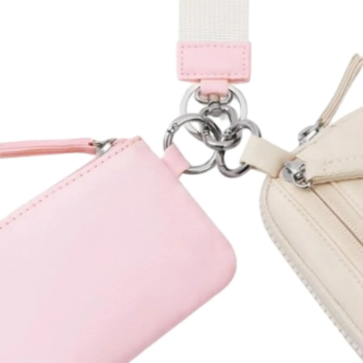 Keychain Wristlet Wallet Small Wallet with Keyring Portable Trendy Women Men Purse for Valentines Gift Backpacking Traveling