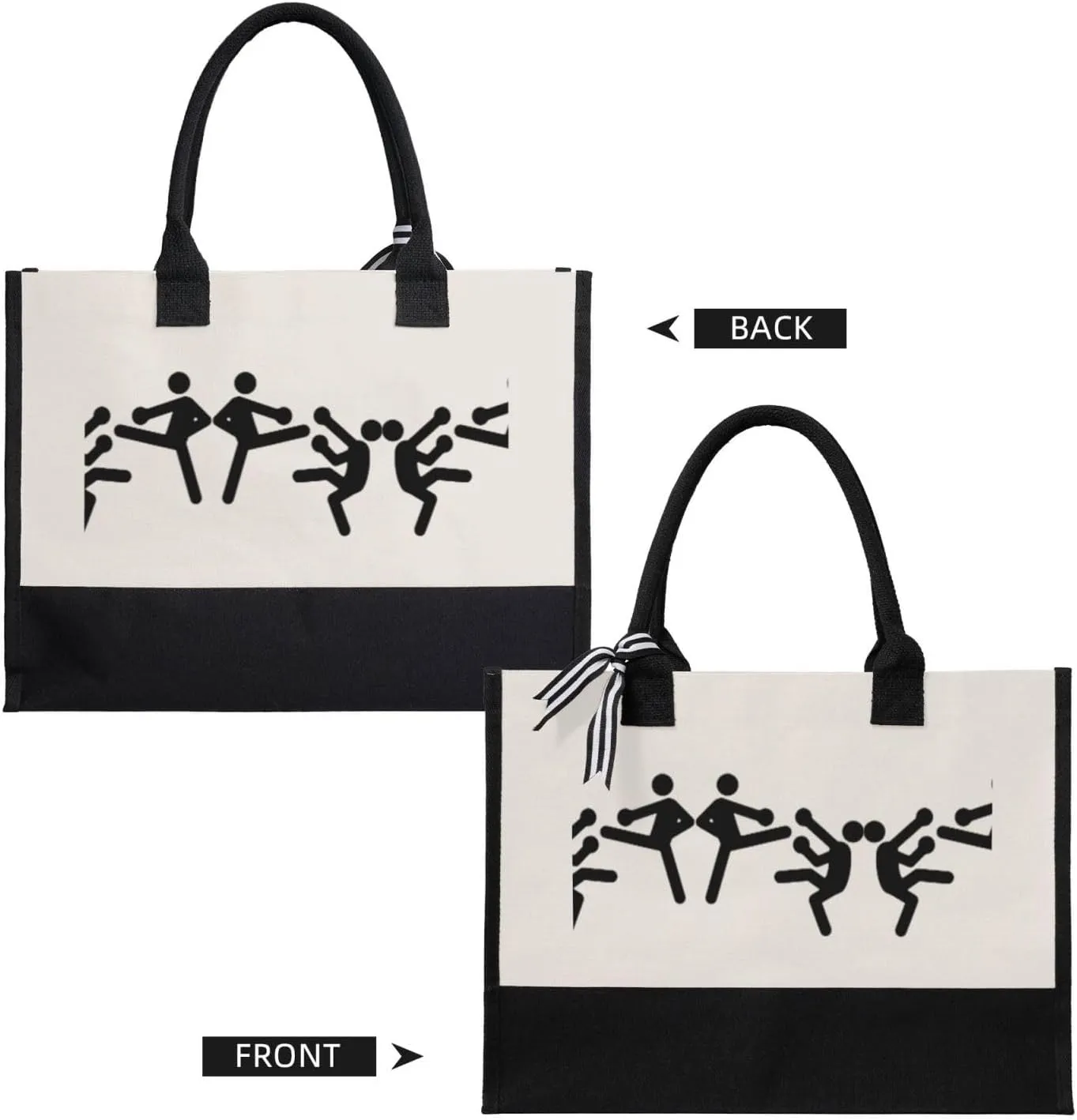 Kickboxing Wedding Bag For Bridal Women’s Canvas Splicing Gift Handbag-Hot Stamping Make Up Pouch Canvas