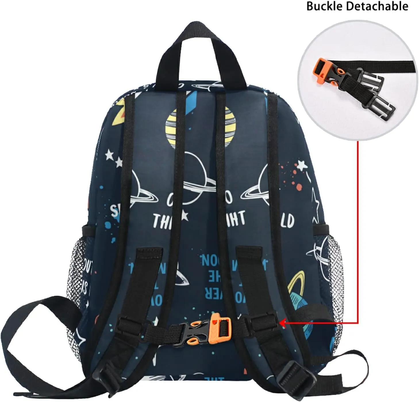 Kids Backpack for boys Space Rocket Planet Toddler Bags Children Preschool Kindergarten Small Chest Strap 3-8 Years Old