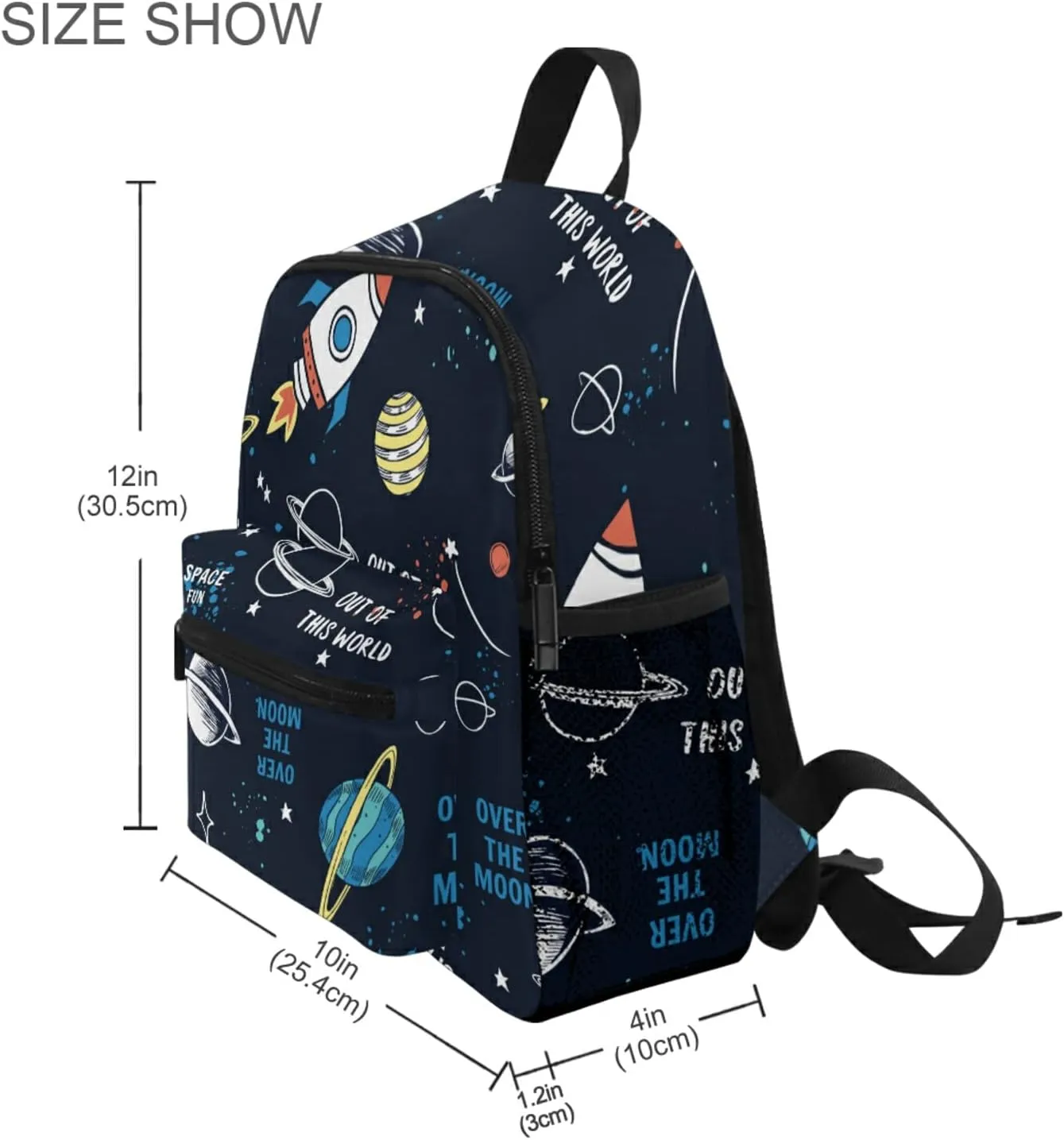 Kids Backpack for boys Space Rocket Planet Toddler Bags Children Preschool Kindergarten Small Chest Strap 3-8 Years Old