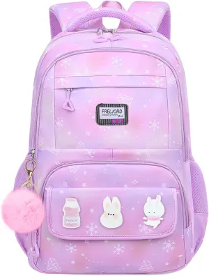 Kids Backpacks for Girls - Cute Girls Backpack for Elementary, Middle and High School Students - Lightweight 18" Bookbag for Travel and Daily Use