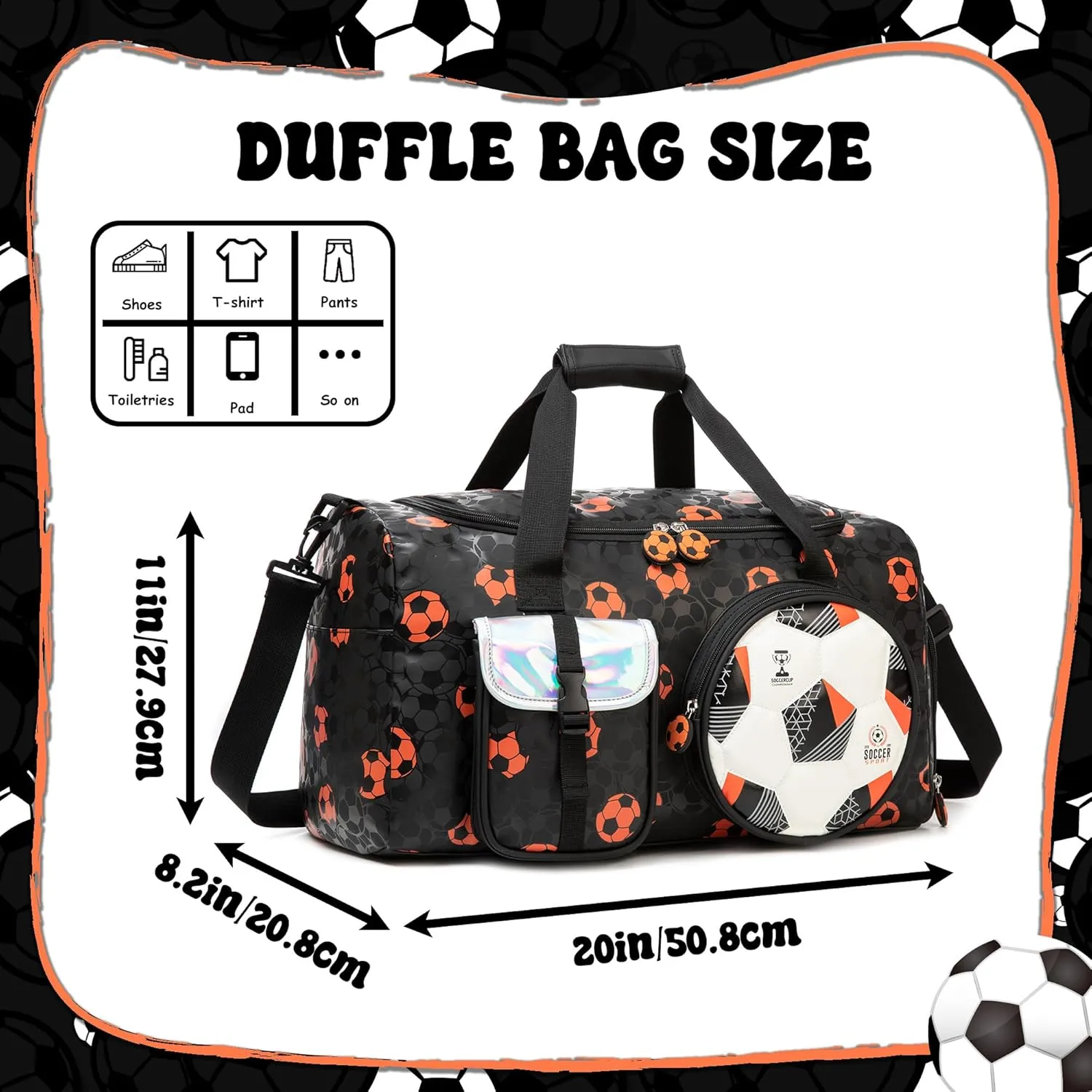 Kids Duffle Bag Boys Travel Bag for Kids Overnight Sports Bags for Boys Weekender Gym Soccer Bags for Boy with Shoe Compartment